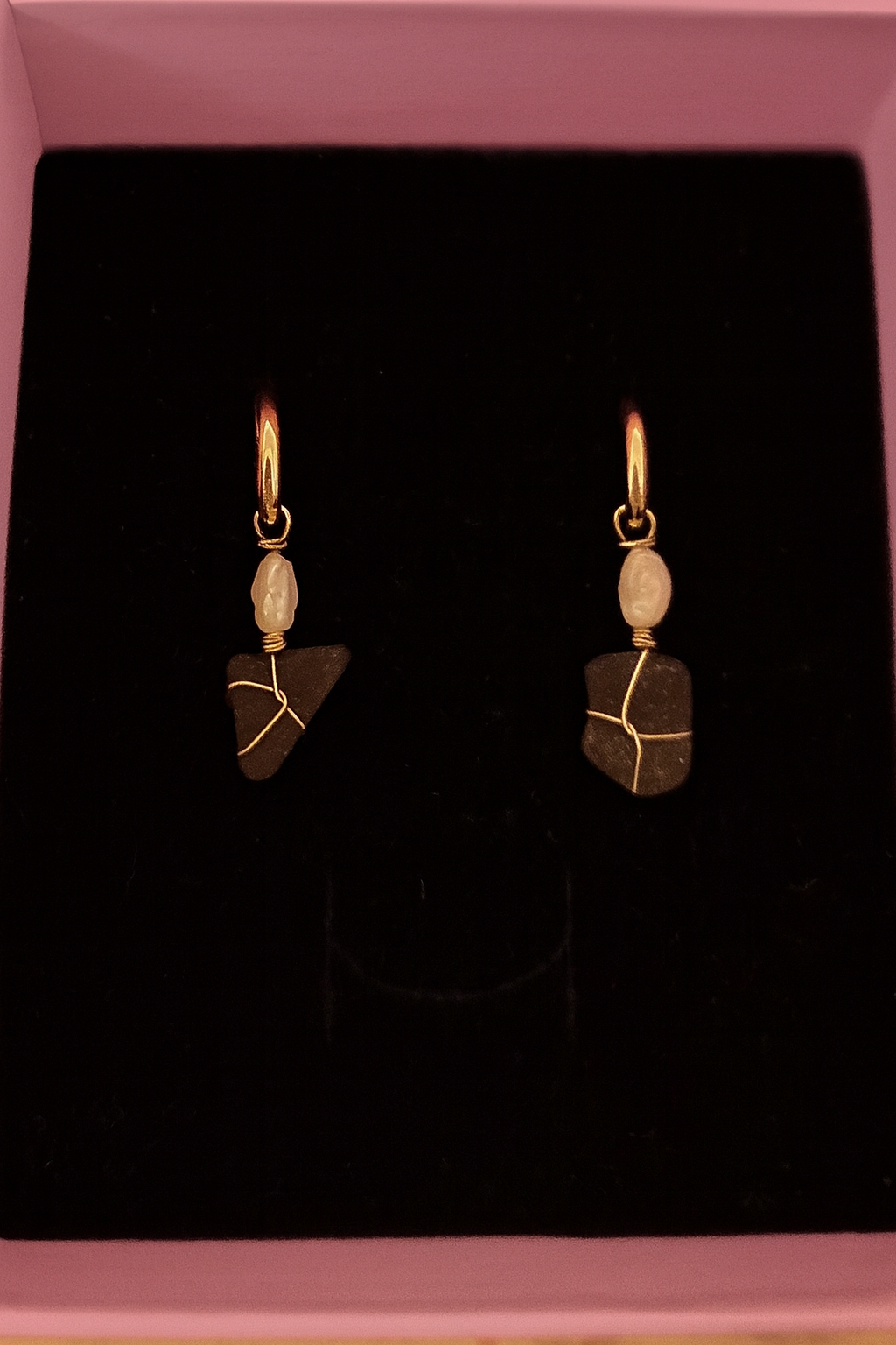 Seeglass Ohrringe braun - Nordlicht – Bild 2