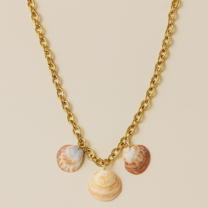 3 Muschel Kette Gold - Saga