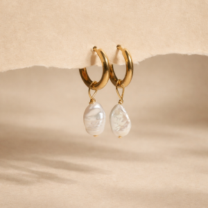 Creolen Süßwasserperlen - Nalaya