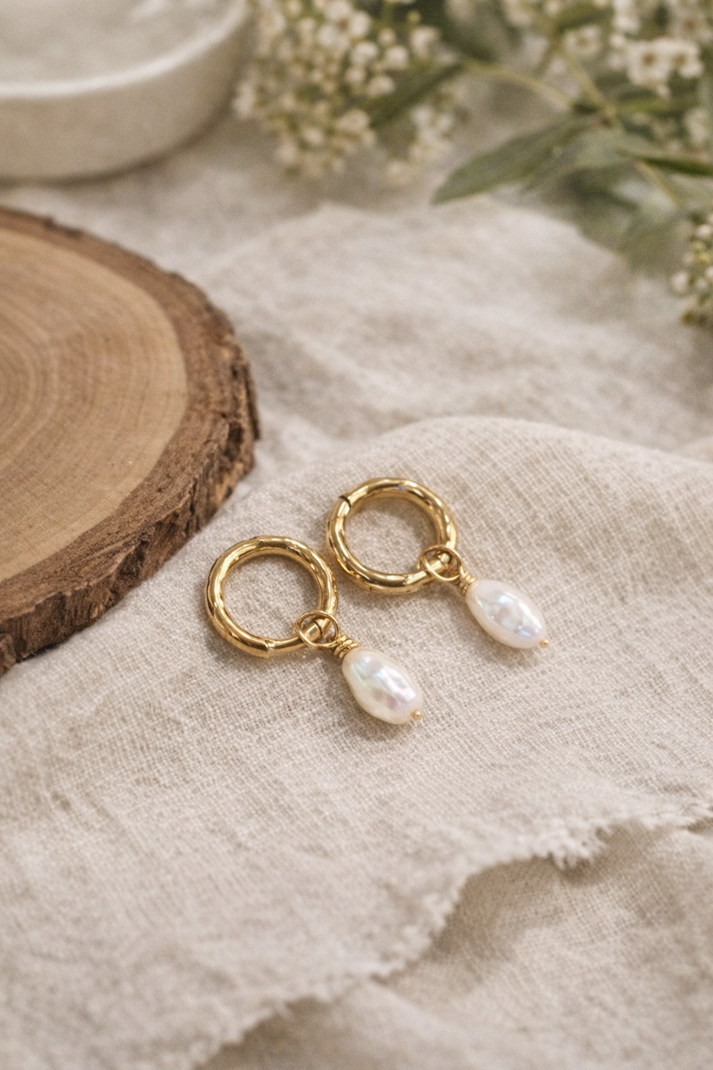 Creolen Süßwasserperlen - Nalaya – Bild 2