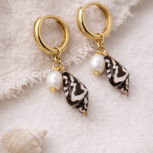 Zebra Muschel Ohrringe - Nerina