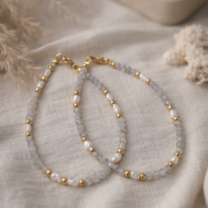 labadorit süßwasserperlen Armband - Sóllbritt