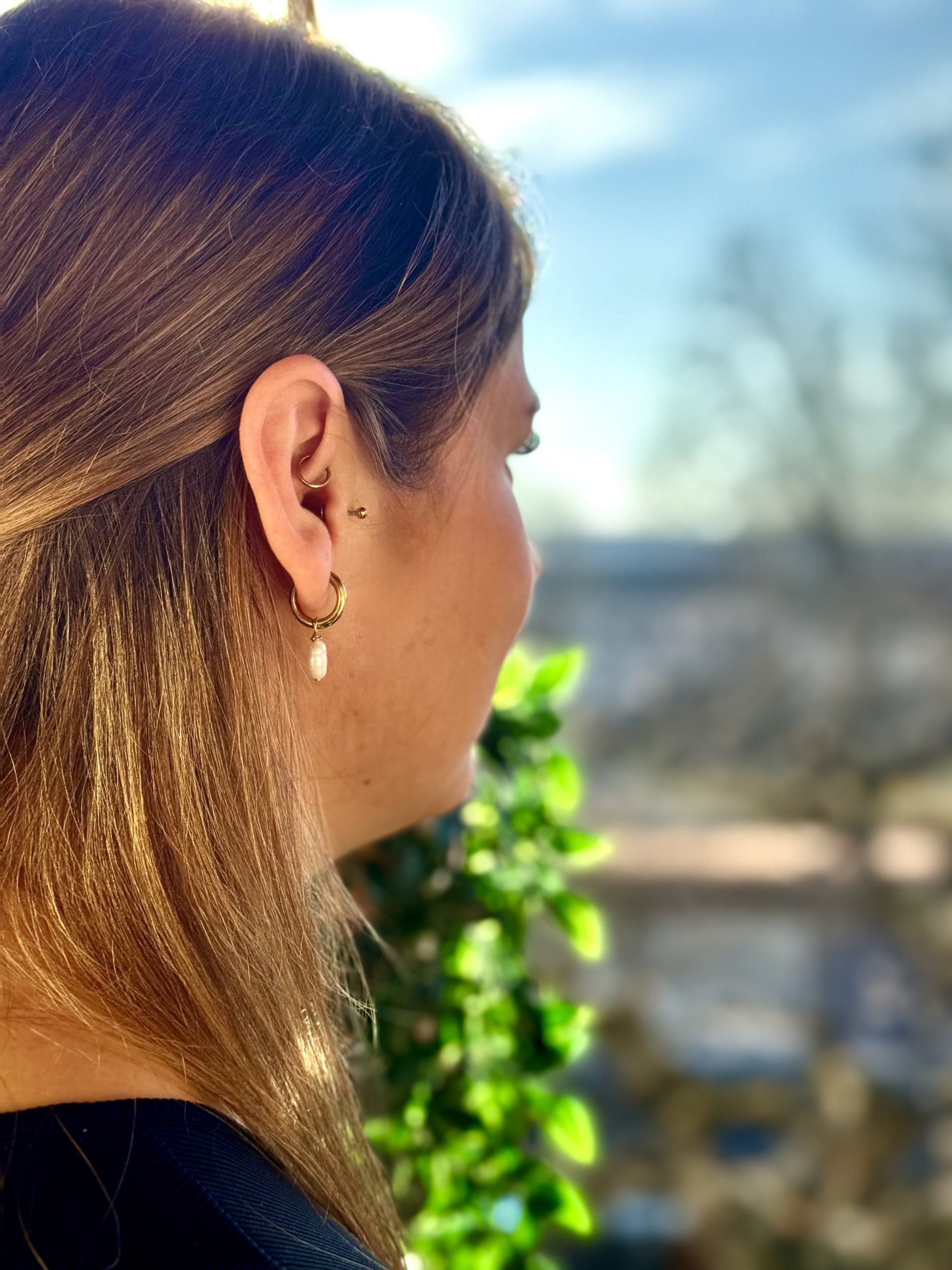 Creolen Süßwasserperlen - Nalaya – Bild 4