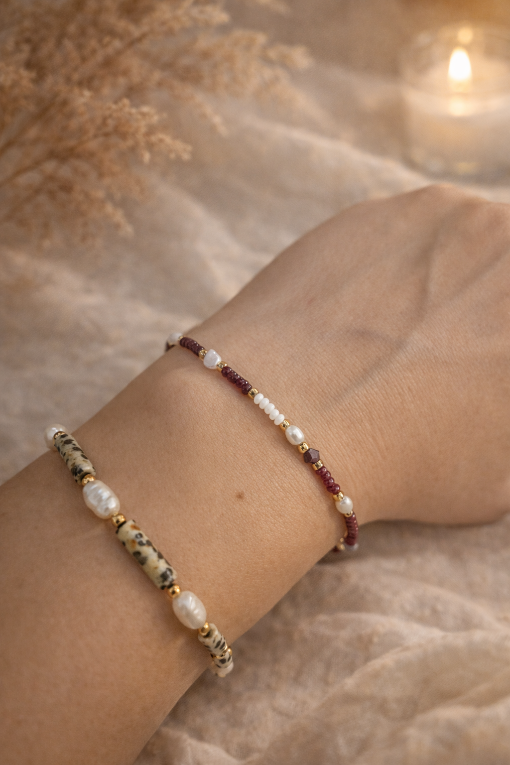 Armband Bordeauxrot - Svala – Bild 2