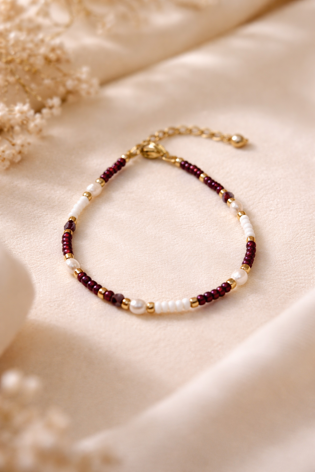 Armband Bordeauxrot - Svala – Bild 3