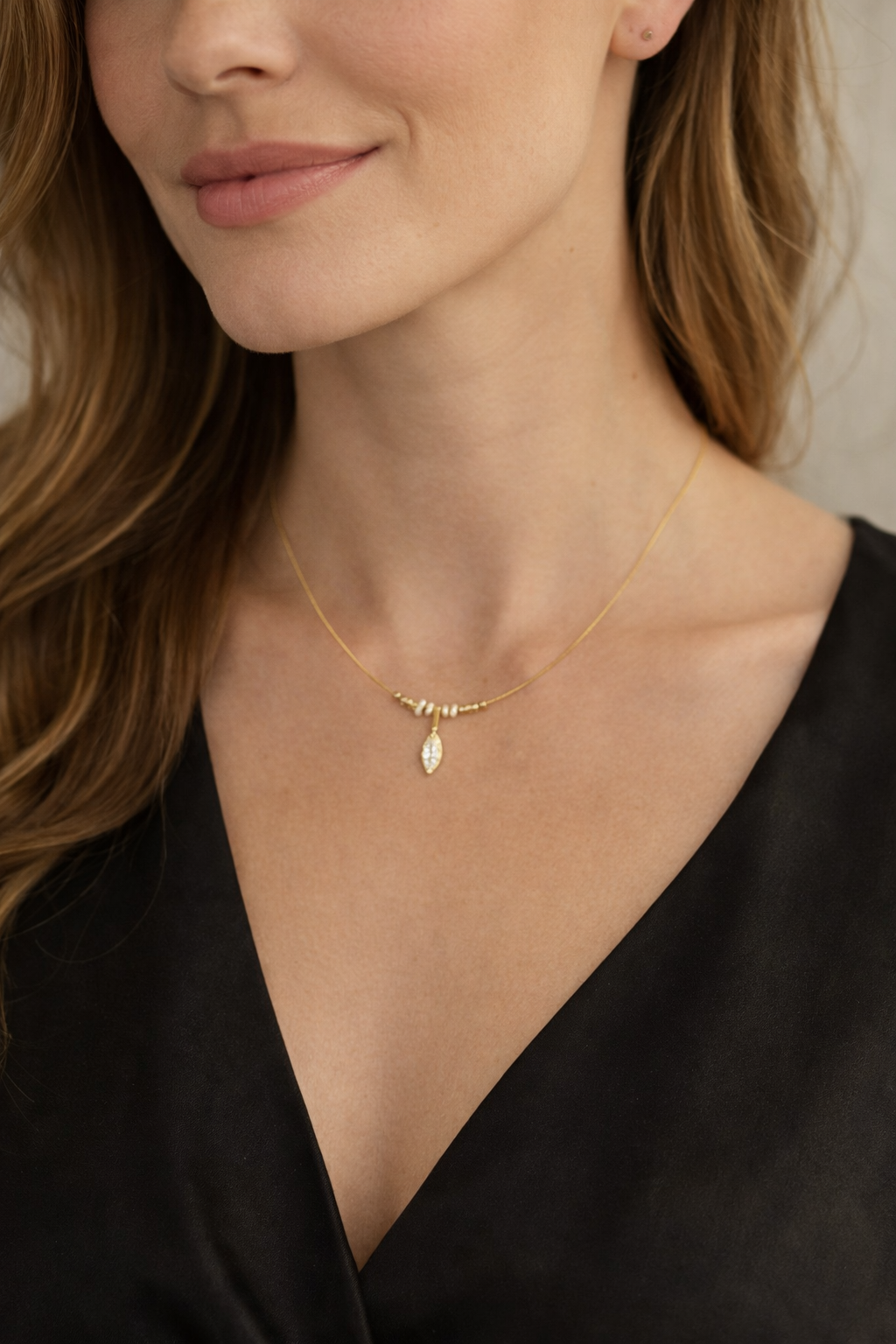 Kette Gold Steinchen - Linnea