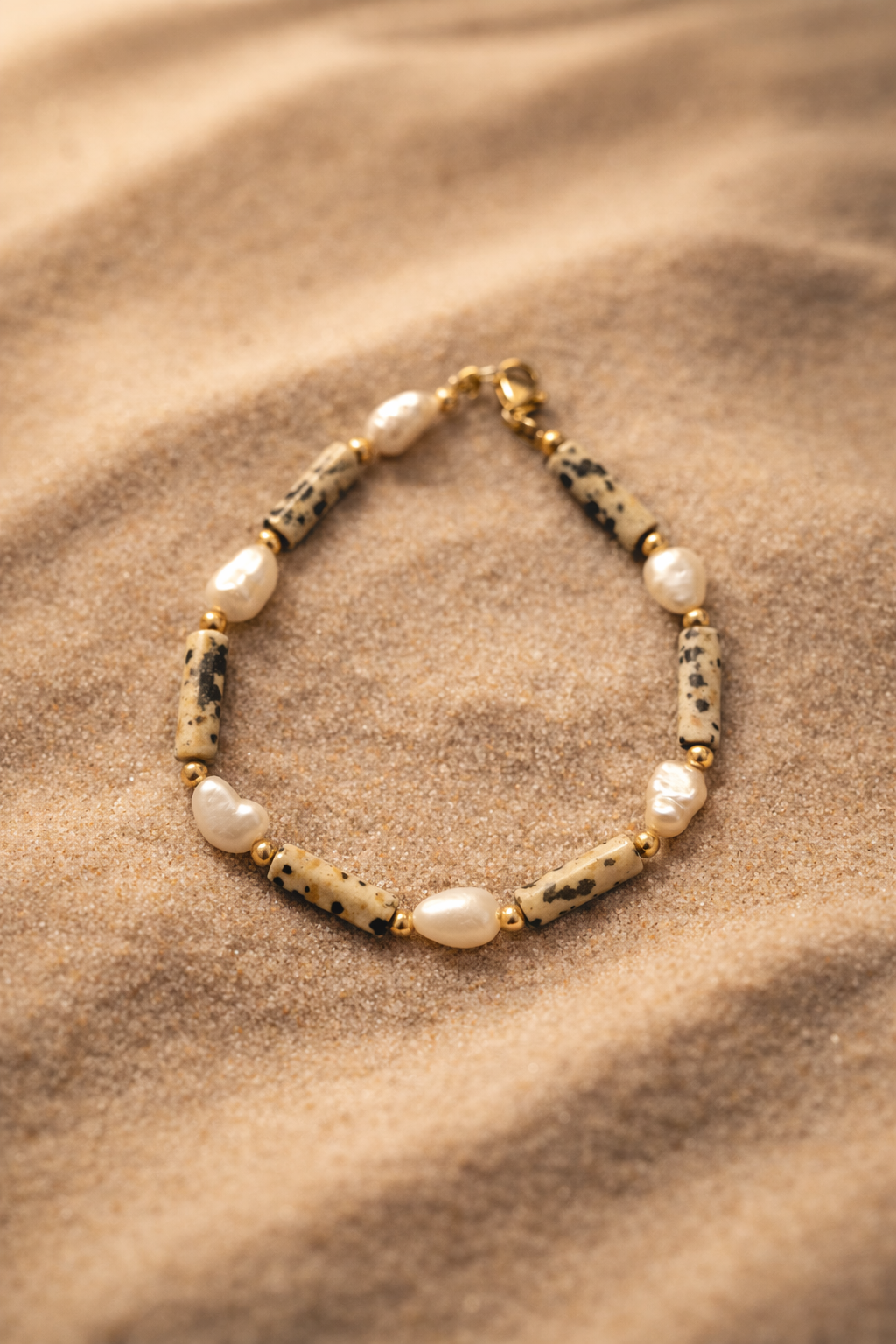 Dalmatiner Armband Süßwasserperlen – Bild 2