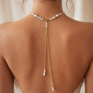 Rücken Kette Bergkristall Selenit - Frozen Crystal