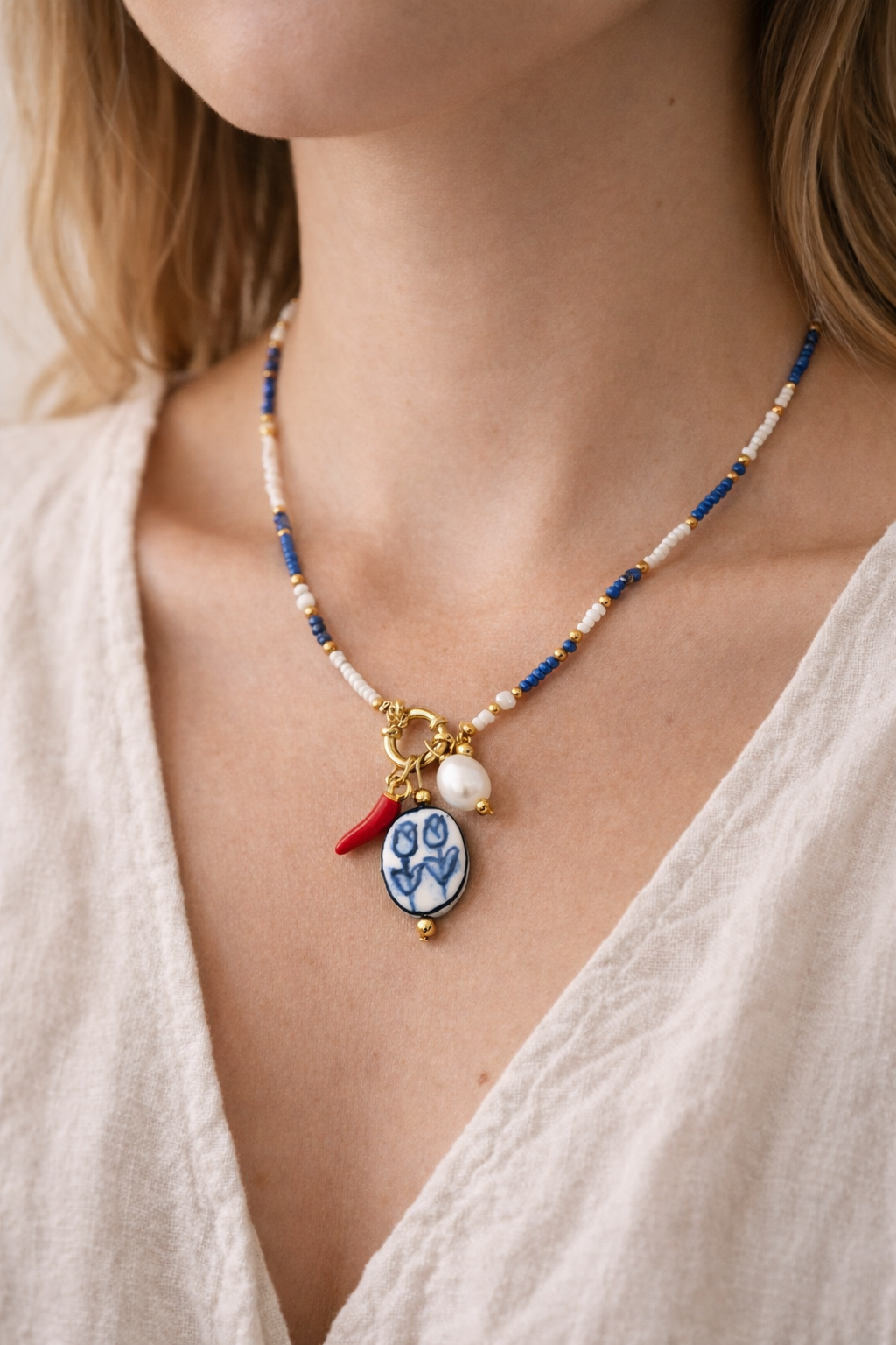 Kette Blau - Bella Porcellana