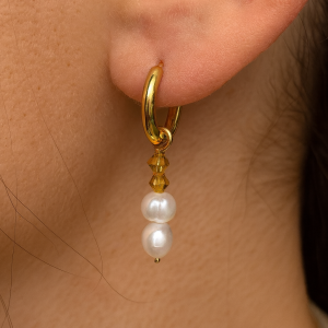 Pearl Drop Ohrringe Creolen