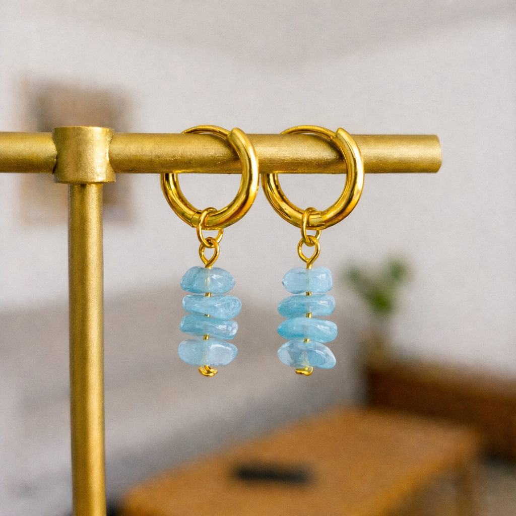 Edelstein Splitter Creolen – Bild 3