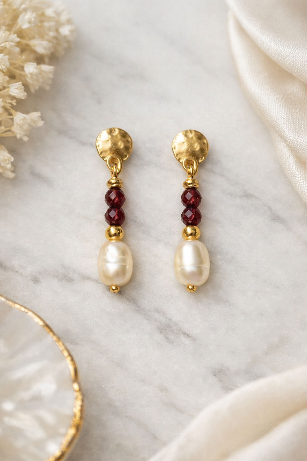 Granat Ohrringe - romile