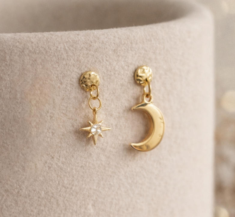 Ohhringe Moon & Star - Orion