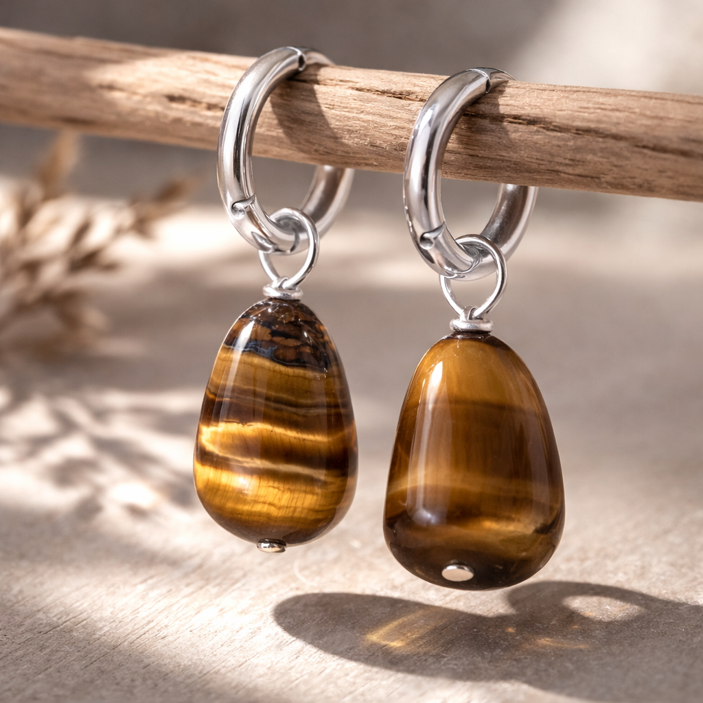 Tiegerauge Ohrringe - Namia – Bild 2