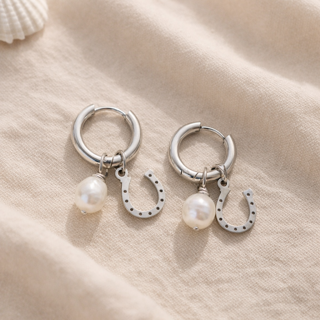 Hufeisen Ohrringe - Hold Your Luck – Bild 2