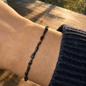 blaues Süßwasserperlen Armband