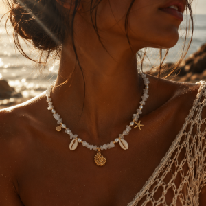Bergkristall kauri Kette - Zora